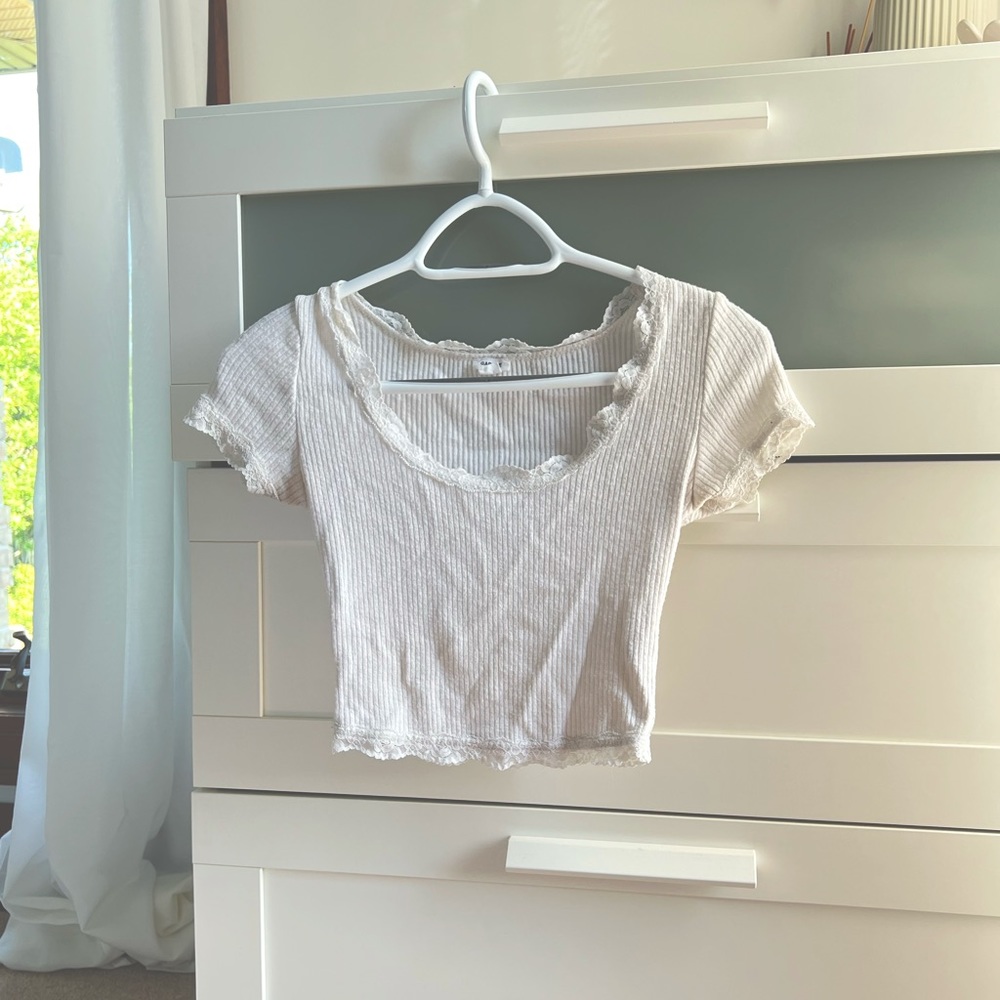 garage lace trim top